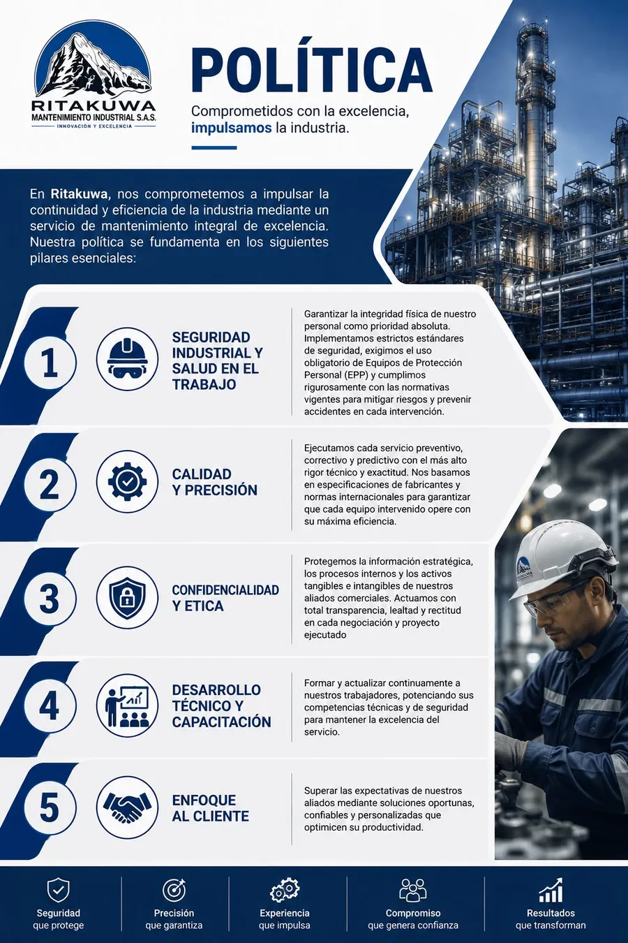 Política de Ritakuwa Mantenimiento Industrial